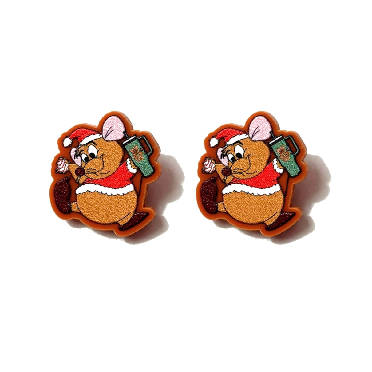 Santa Hat Gus Post Earrings