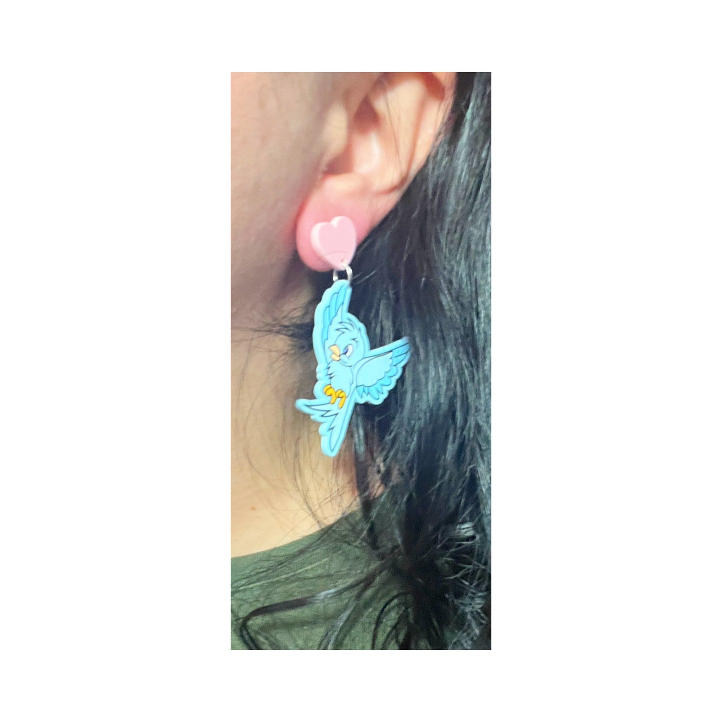 Cindy’s Blue Birds Drop Earrings