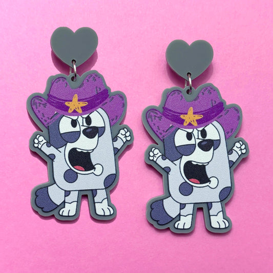 Cowgirl Muffin Drop Earrings