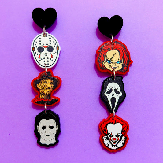 Horror Friends Tiered Drop Earrings