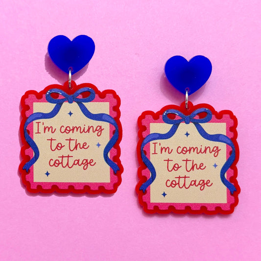 Coming to the Cottage Stamp Drop Earrings