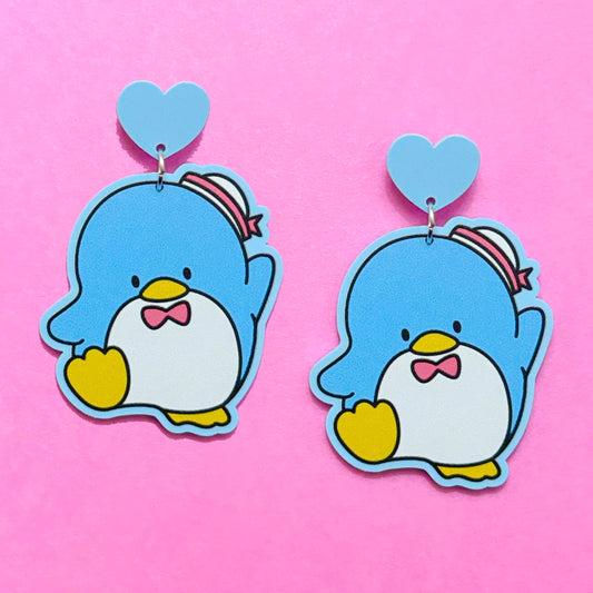 Tuxedo Penguin Drop Earrings