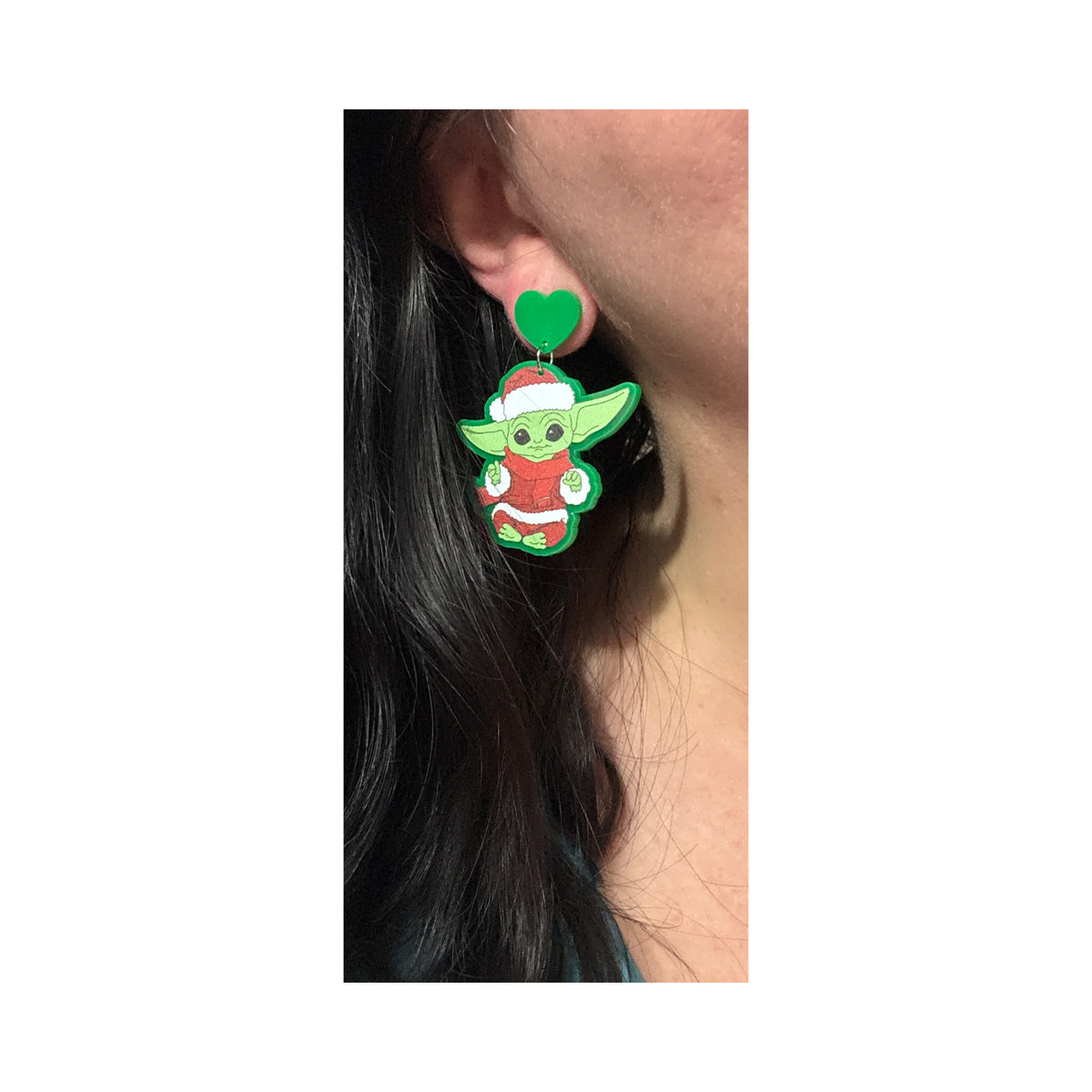 Christmas Space Child Drop Earrings
