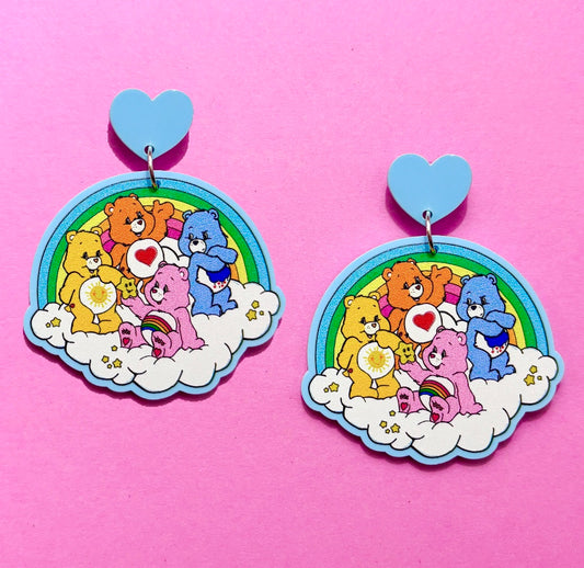 Rainbow Bears Drop Earrings
