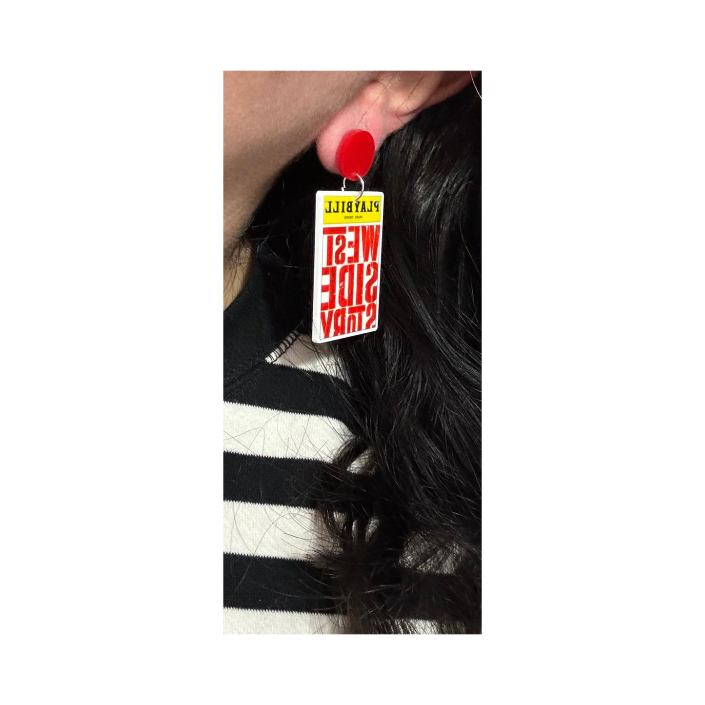 West Side Story Playbill Drop Earrings