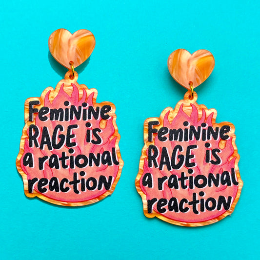 Feminine Rage Flame Drop Earrings