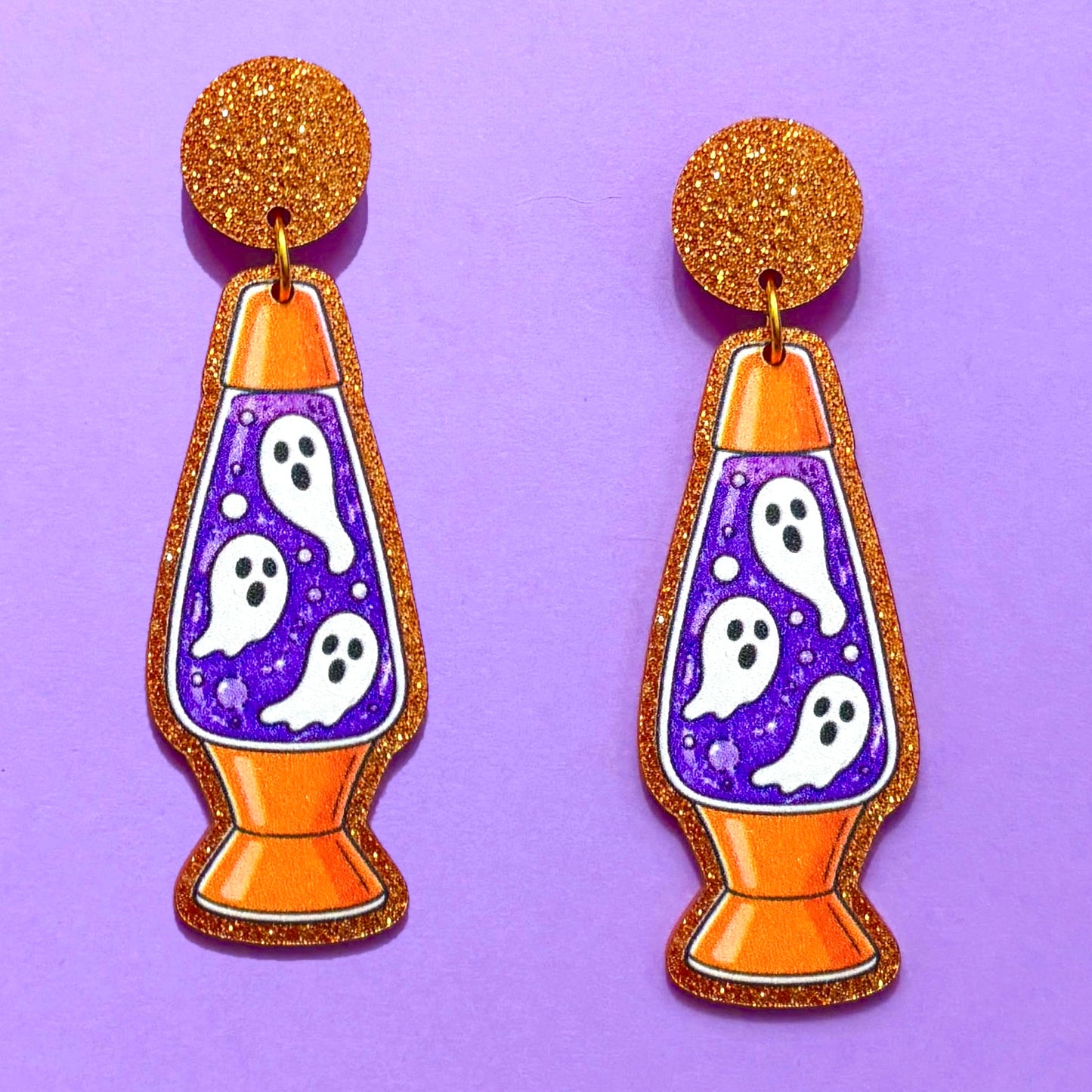 Spooky Lava Lamp Drop Earrings