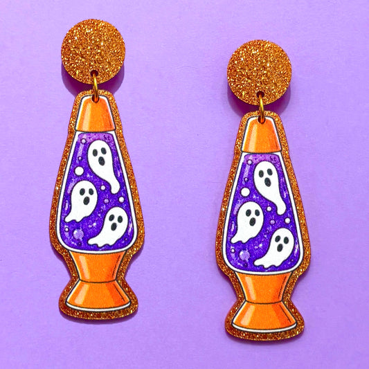 Spooky Lava Lamp Drop Earrings