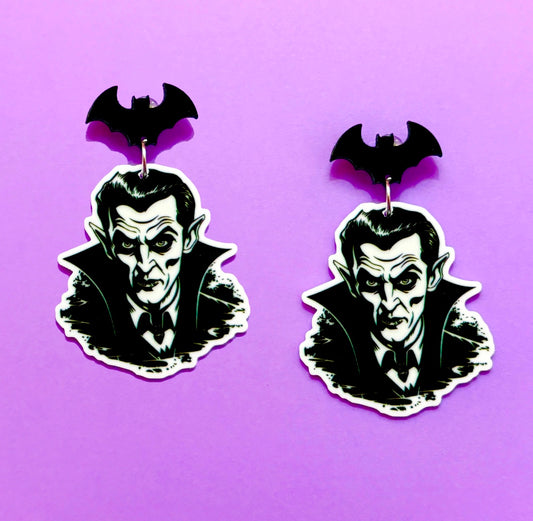 Dracula Acrylic Drop Earrings