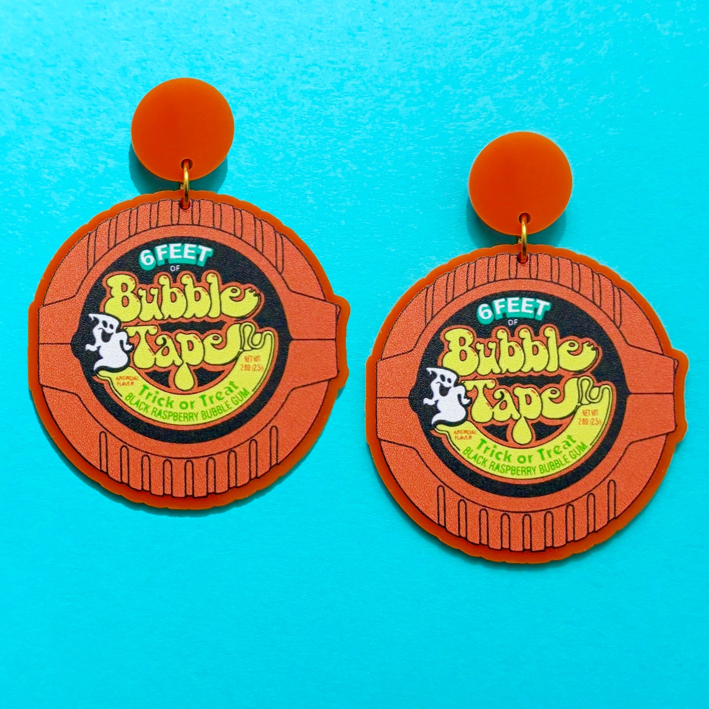 Spooky Bubble Tape Drop Earrings
