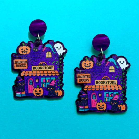 Haunted Bookstore Drop Earrings