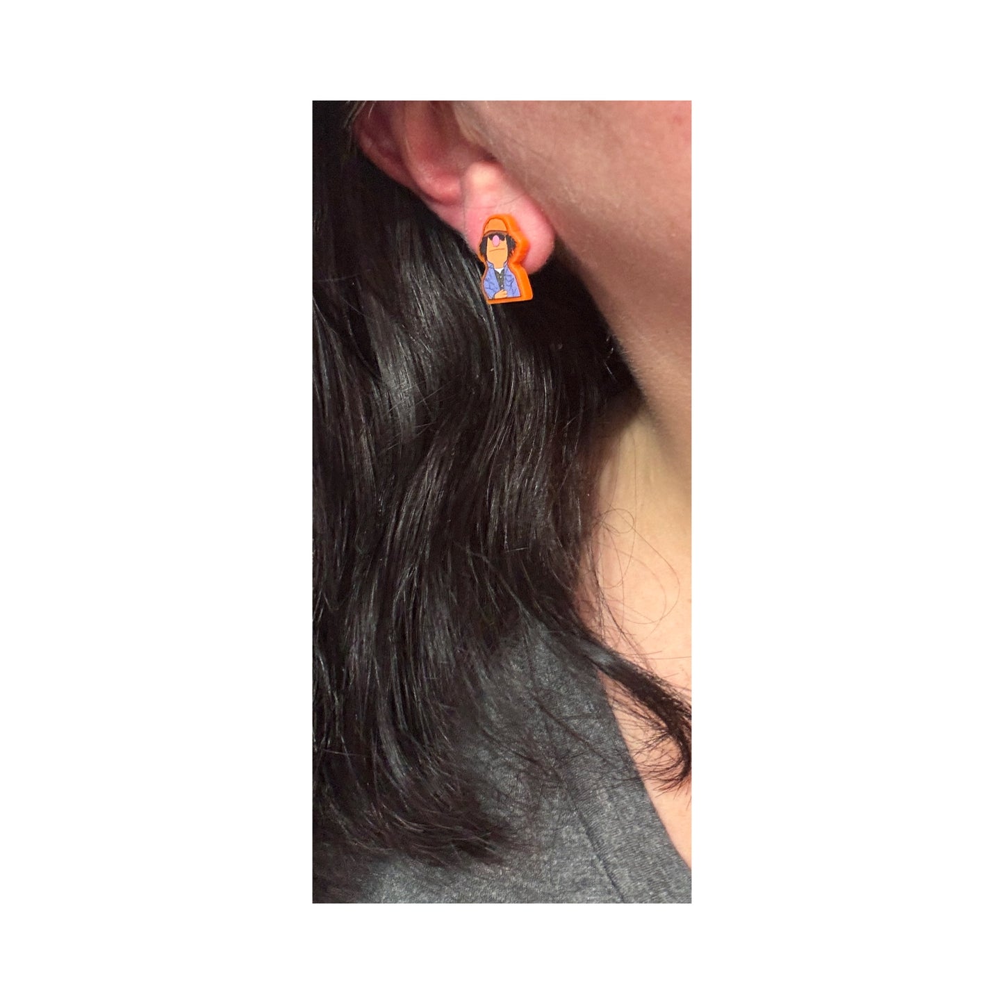 Construction Duo Puppets Post Earrings