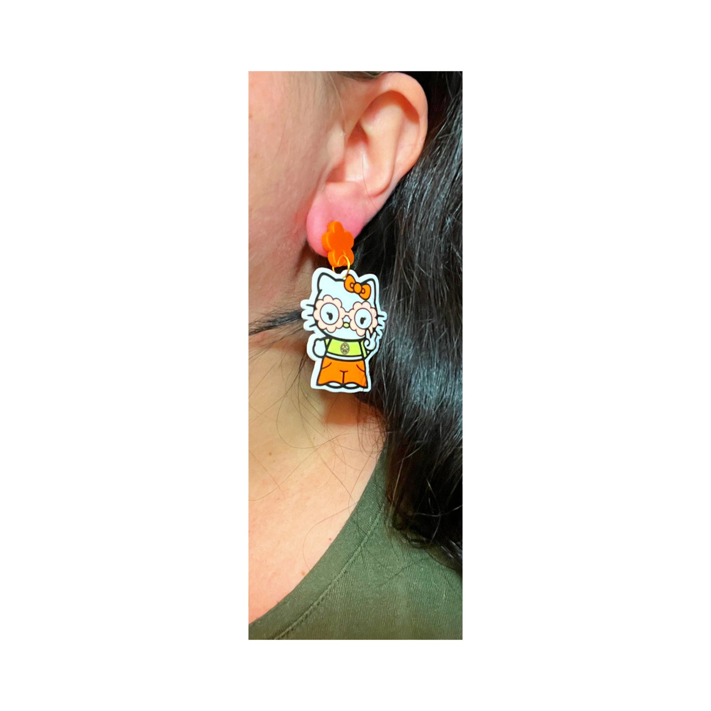 Groovy Kitty Drop Earrings