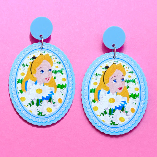 Alice Floral Cameo Drop Earrings