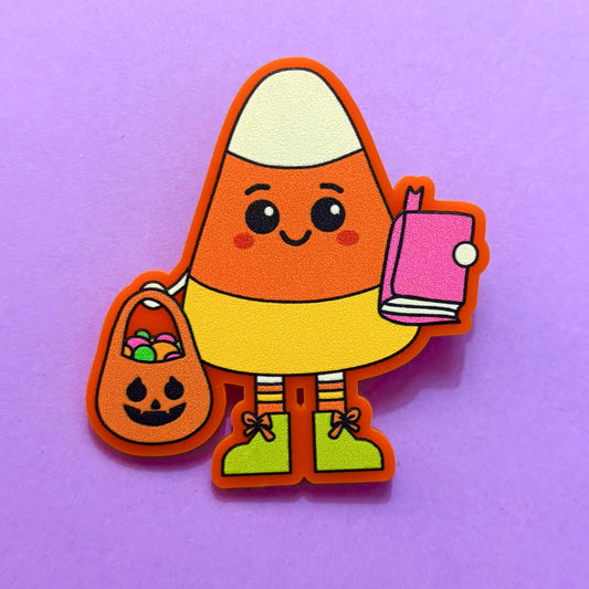 Bookish Candy Corn Pin