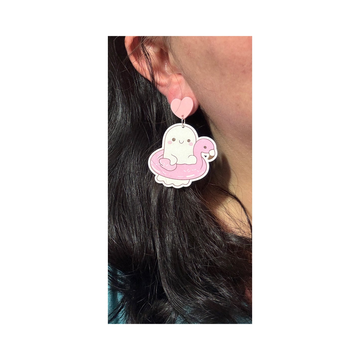 Flamingo Boo Cutie Drop Earrings