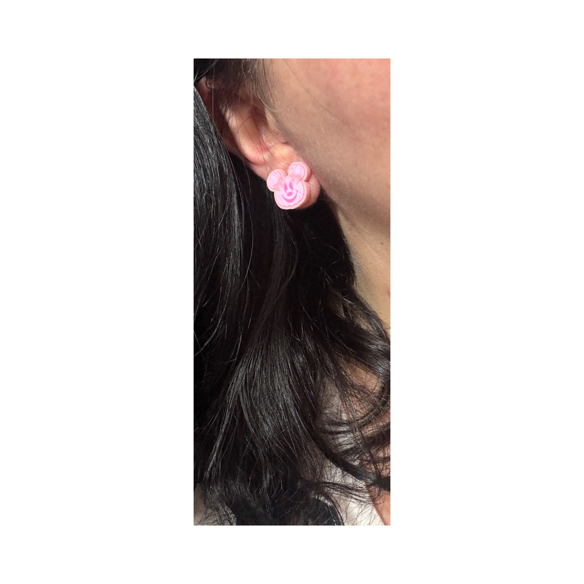 Pastel Mouse Bow Pumpkin Post Earrings