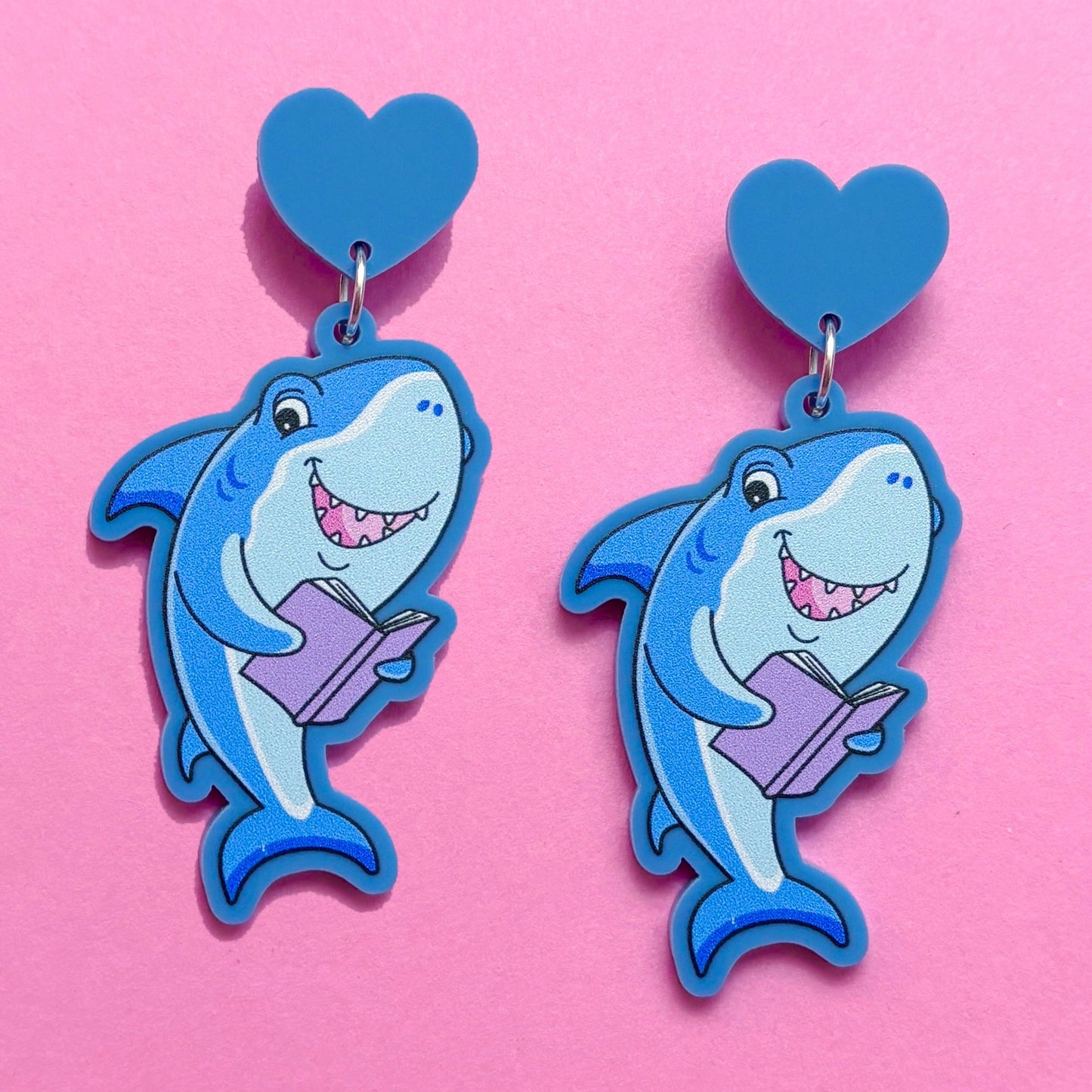 Bookish Shark Drop Earrings