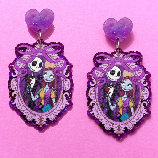 Jack & Sally Coquette Cameo Drop Earrings