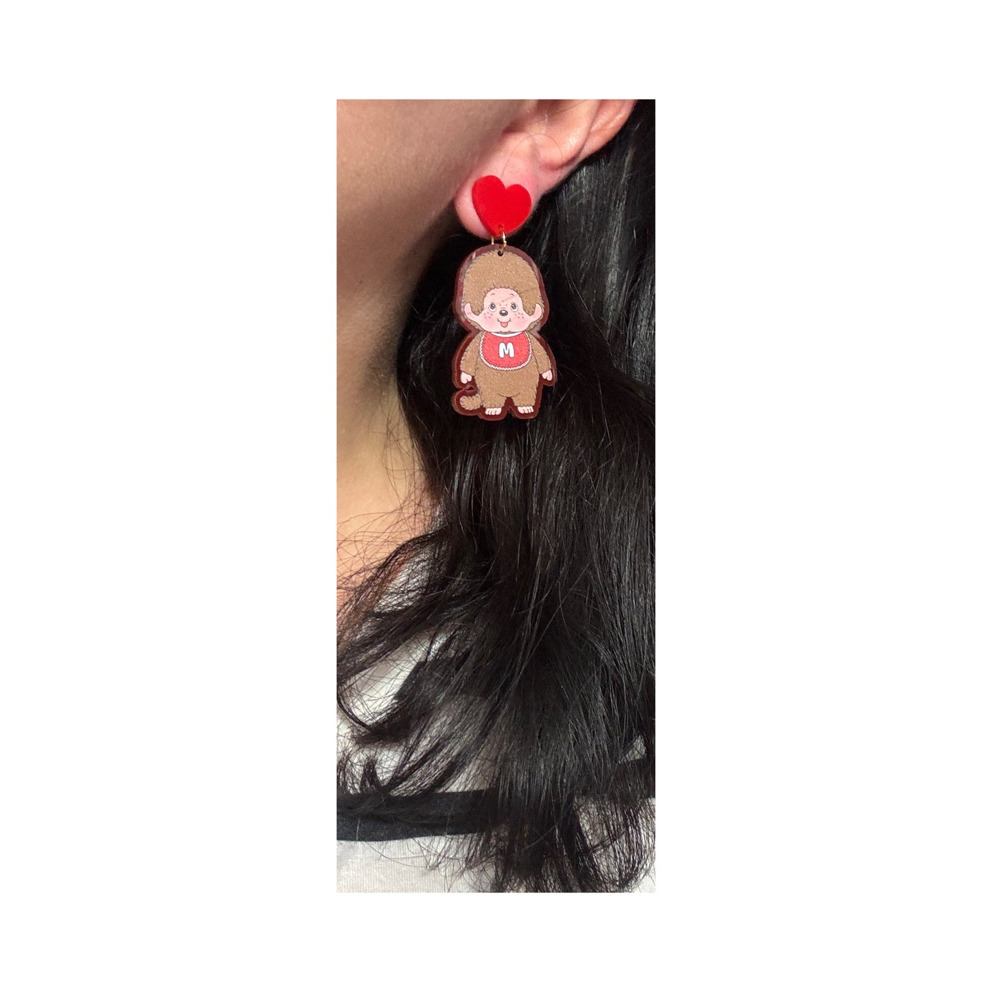 80s Kawaii Monkey Doll Drop Earrings