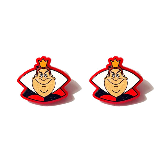 Queen of Hearts Inspired Acrylic Post Earrings