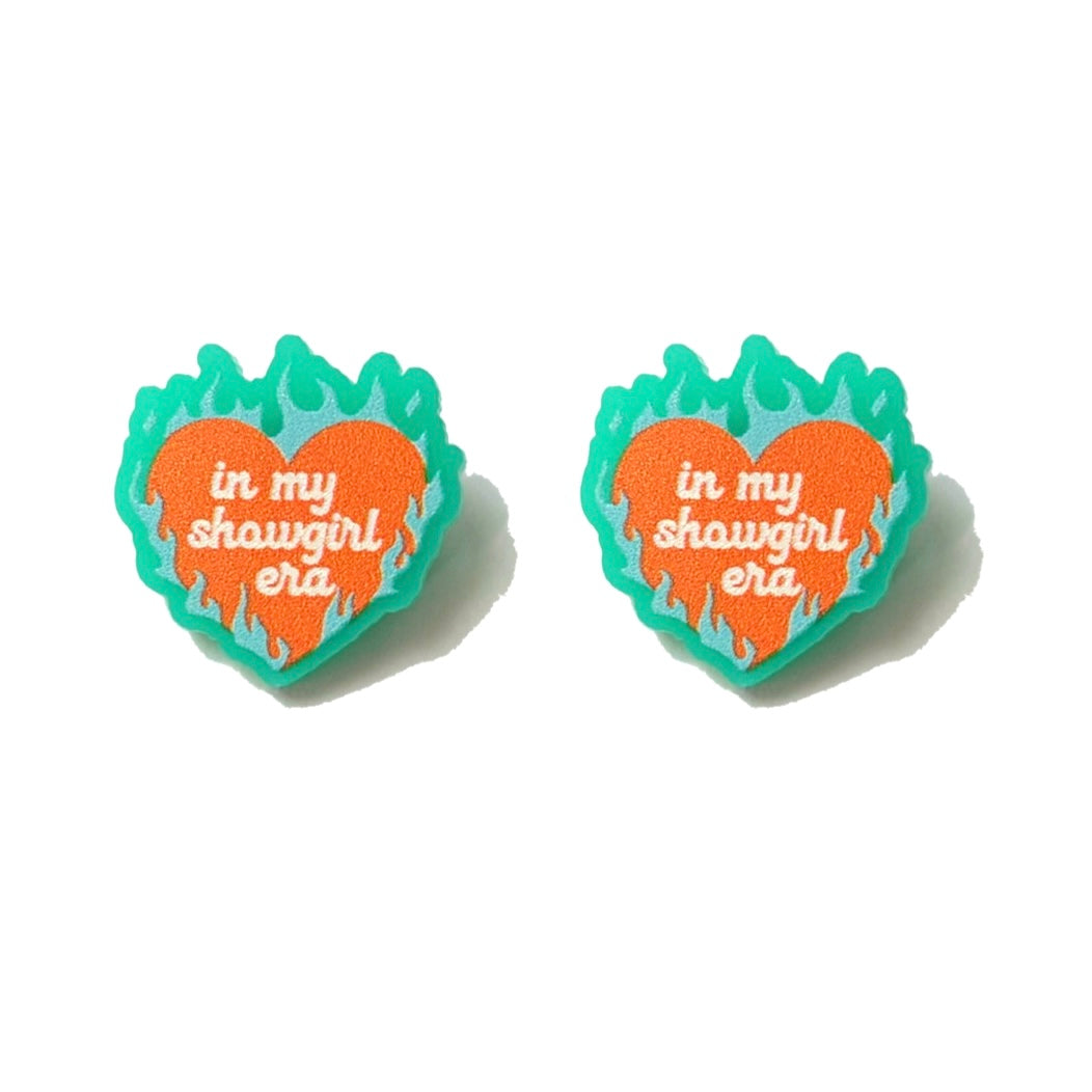 Showgirl Era Heart Post Earrings