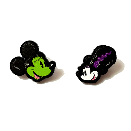 Mouse Franky & Bride Post Earrings