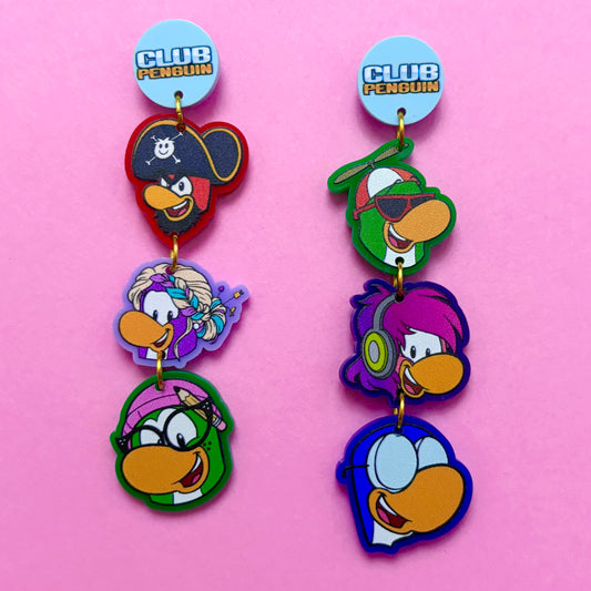 Penguin Pals Tiered Drop Earrings