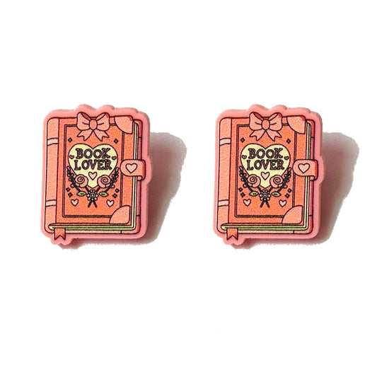 Pastel Book Lover Post Earrings