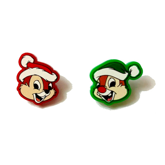 Santa Hat Chipmunks Drop Earrings