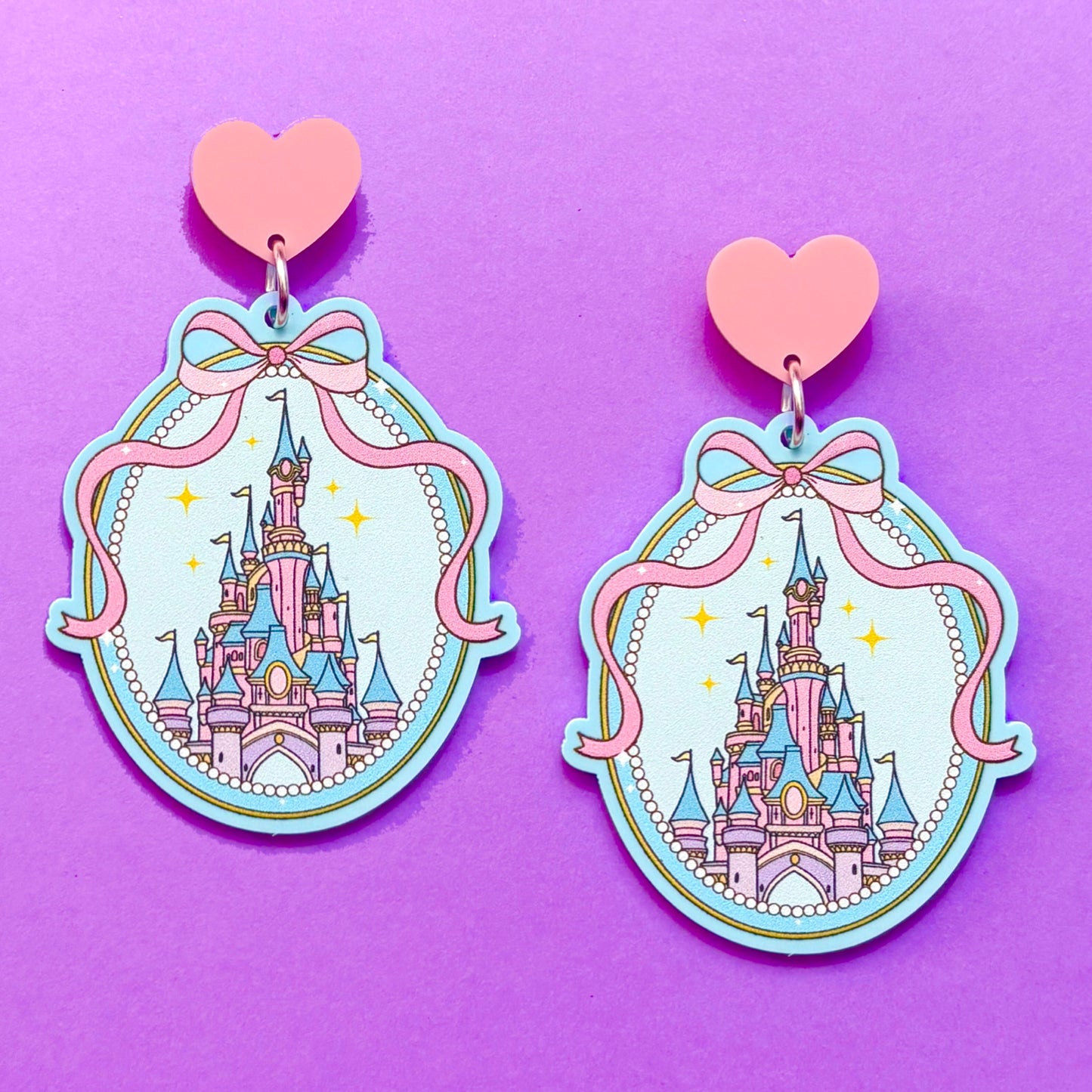 Enchanted Castle Cameo Drop Earrings