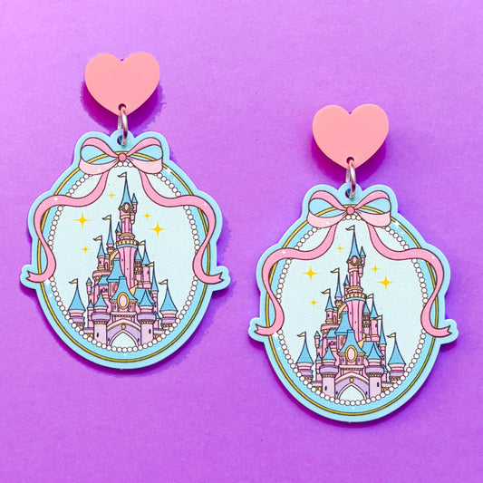 Enchanted Castle Cameo Drop Earrings