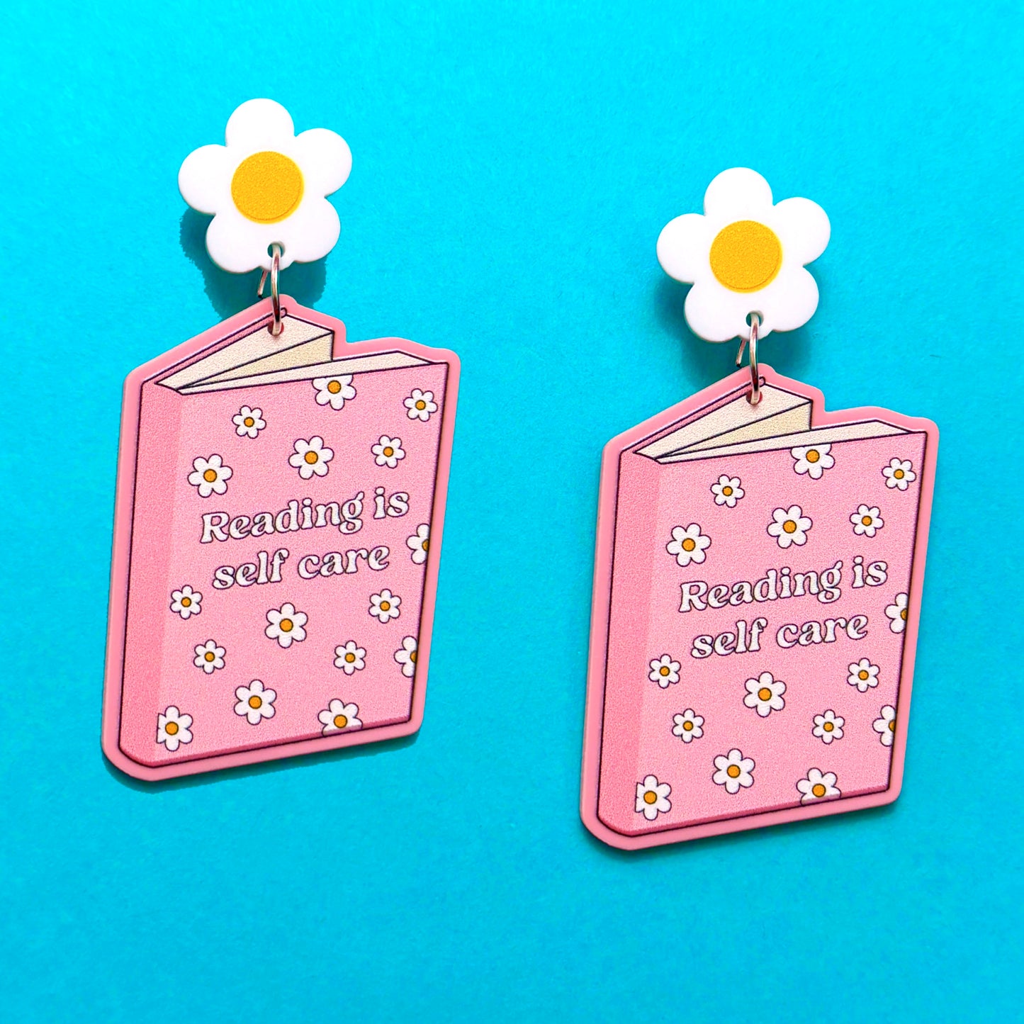 Reading Is Self Care Drop Earrings