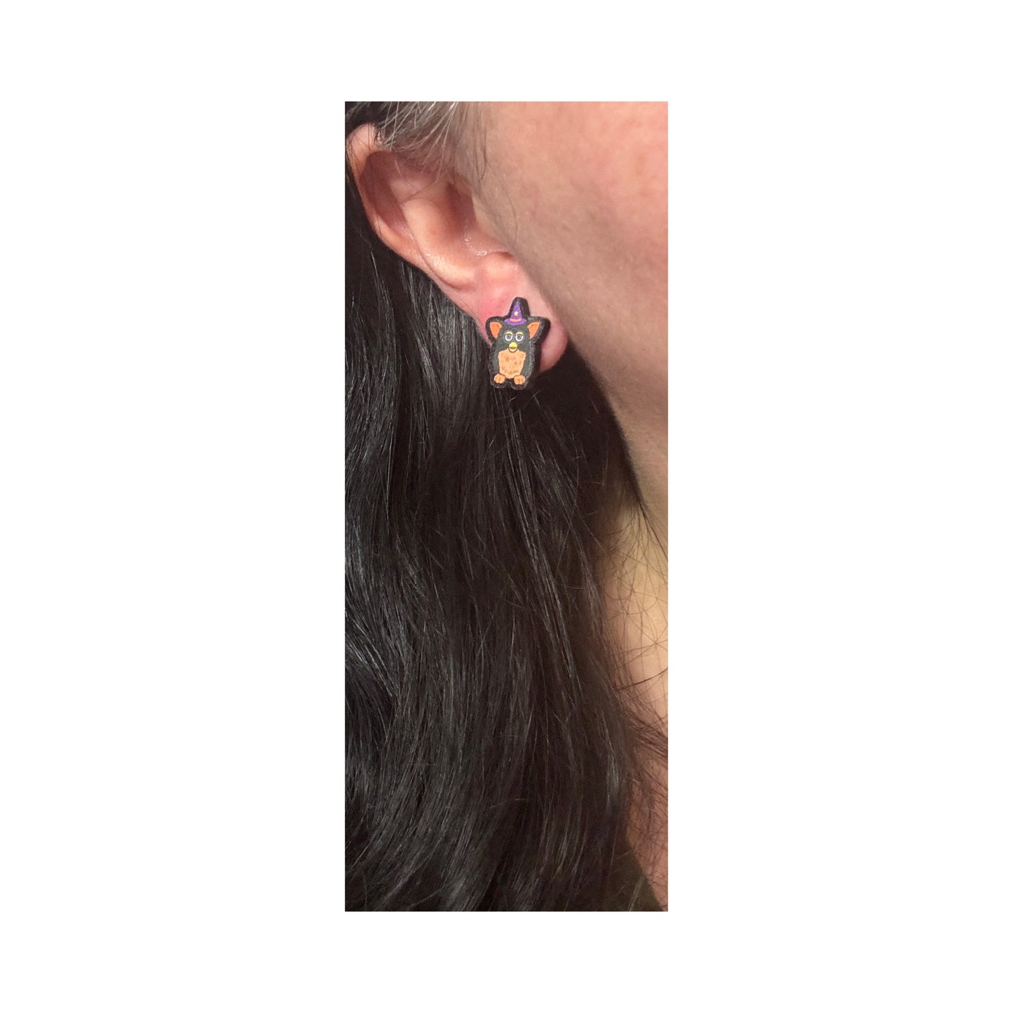 Witch Furbaby Post Earrings