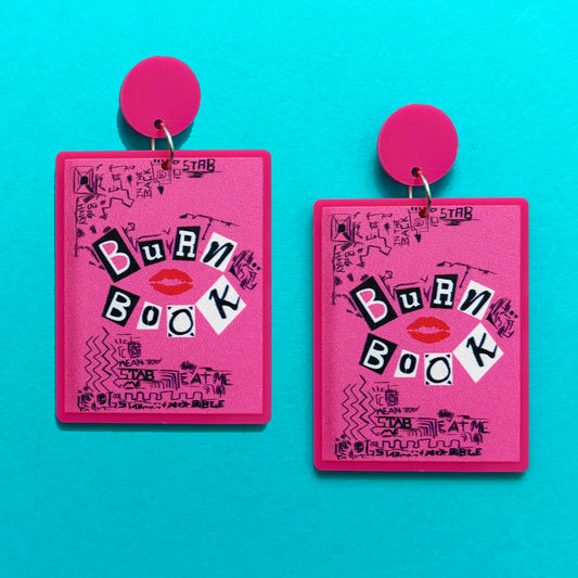 Burn Book Acrylic Drop Earrings
