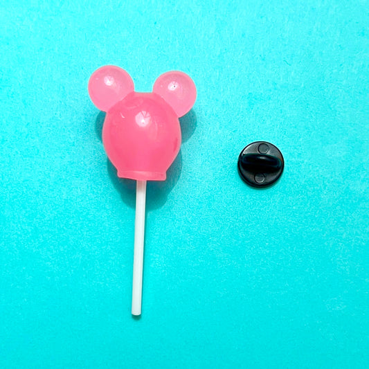 Pink Mouse Lollipop Lapel Pin