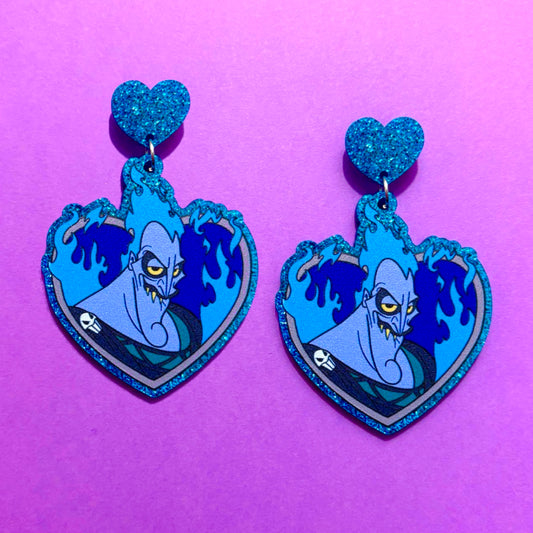 Hades Heart Drop Earrings