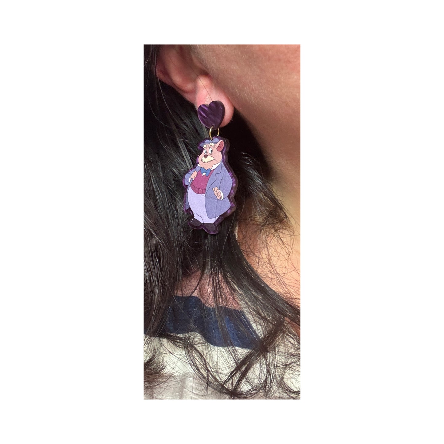 Mouse Detectives Drop Earrings