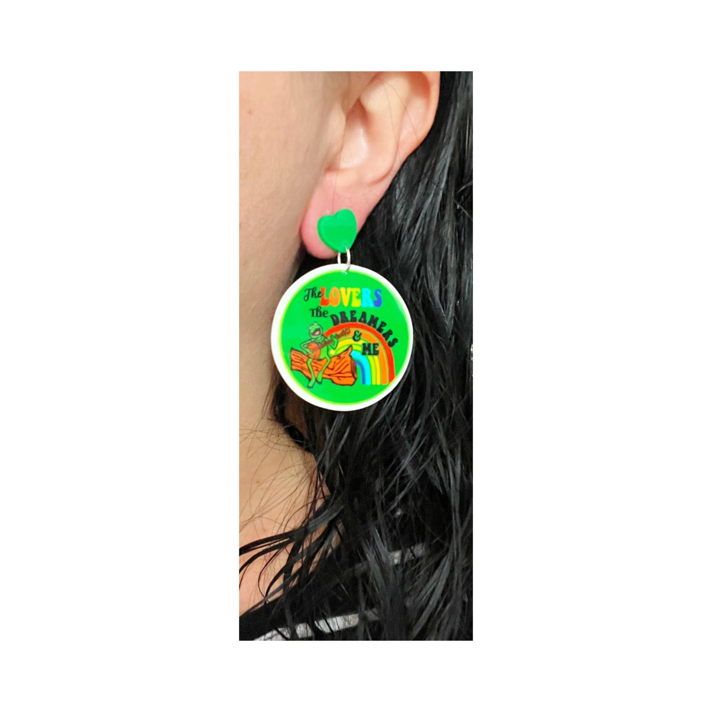 Rainbow Connection Round Drop Earrings