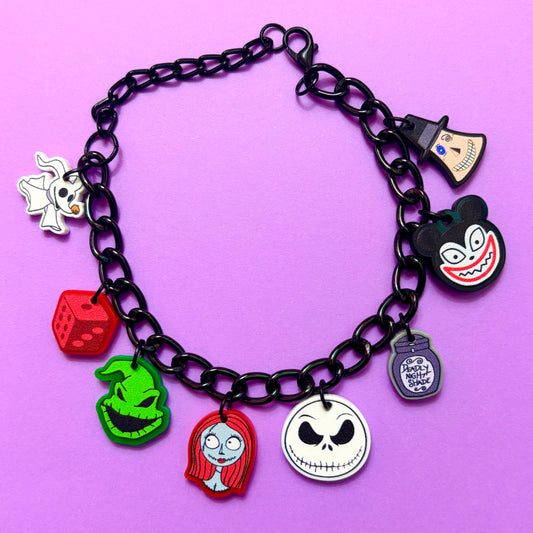 Nightmare Friends Black Charm Bracelet