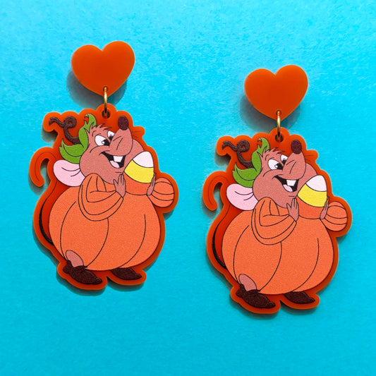 Pumpkin Gus Drop Earrings