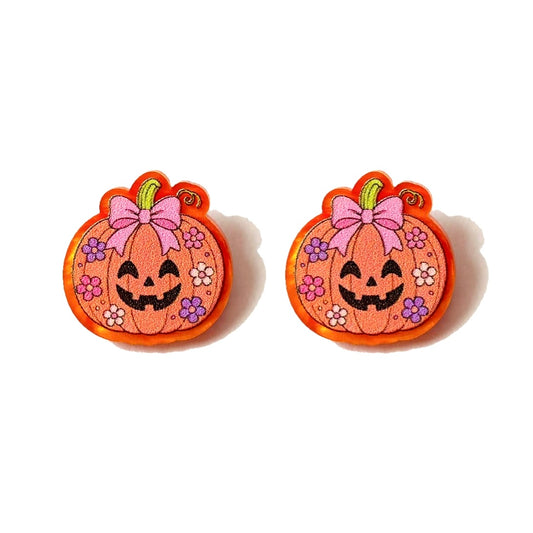 Flower Pumpkin Cutie Drop Earrings