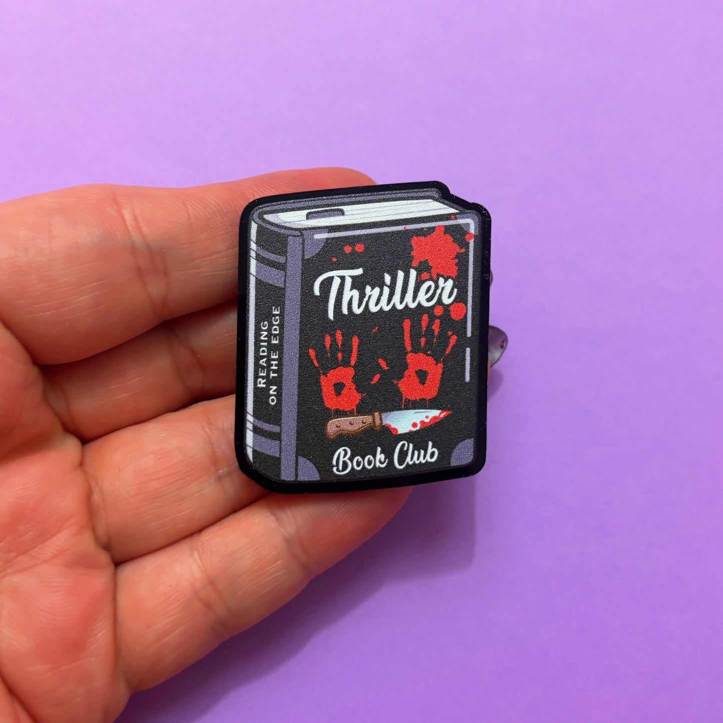 Thriller Book Club Pin