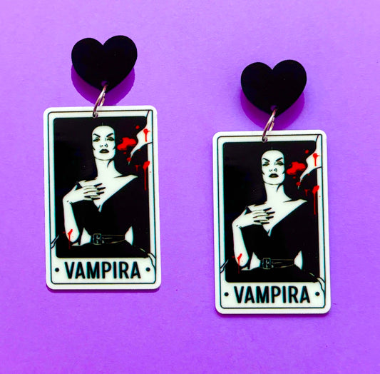 Vampira Tarot Drop Earrings