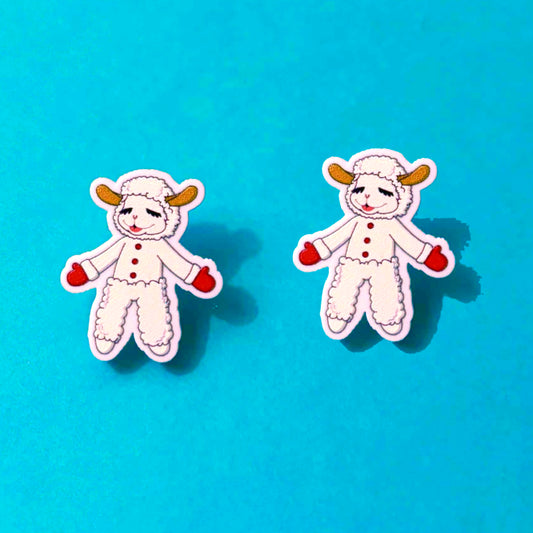 Lamb Chop Post Earrings