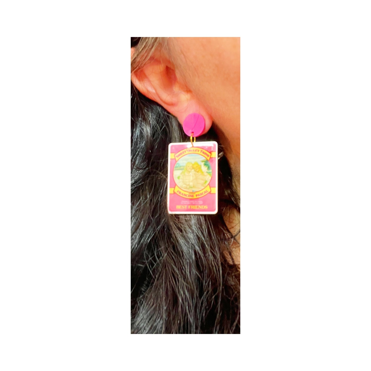 Sweet Valley Twins Book Acrylic Drop Earrings