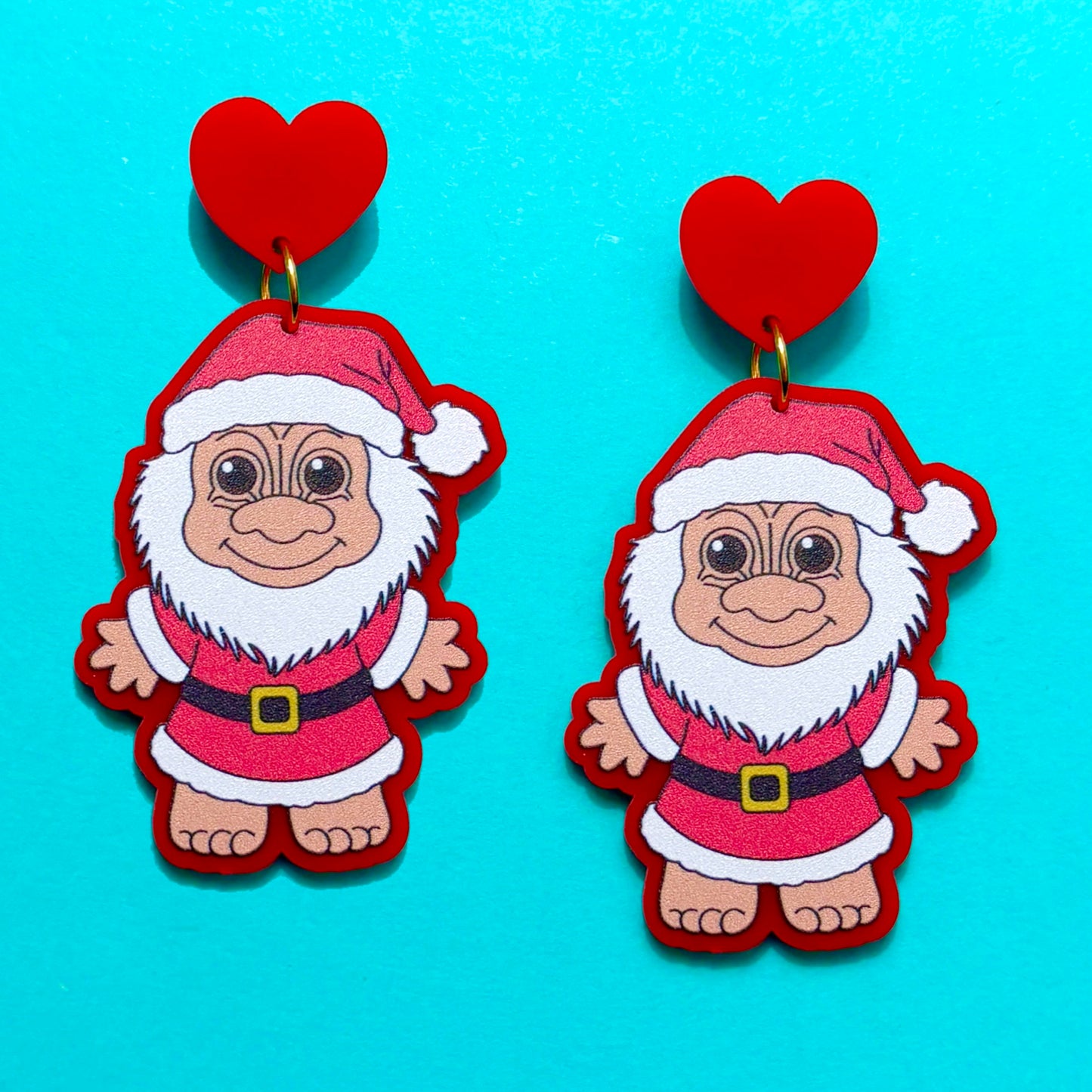 90s Santa Troll Drop Earrings