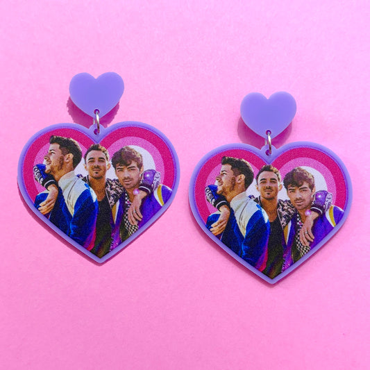 Jo Bros Heart Drop Earrings