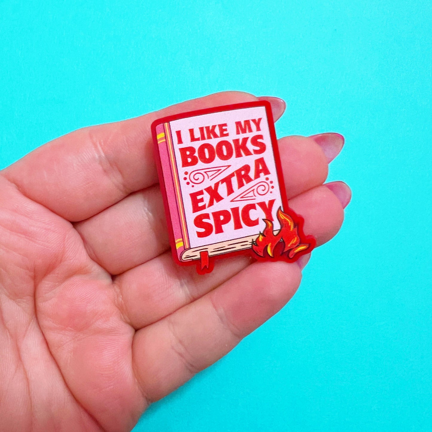 Spicy Book Lover Pin
