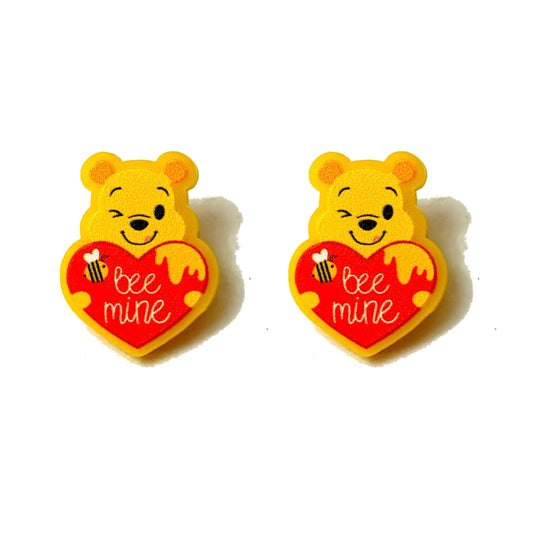 Bee Mine Pooh Post Earrings